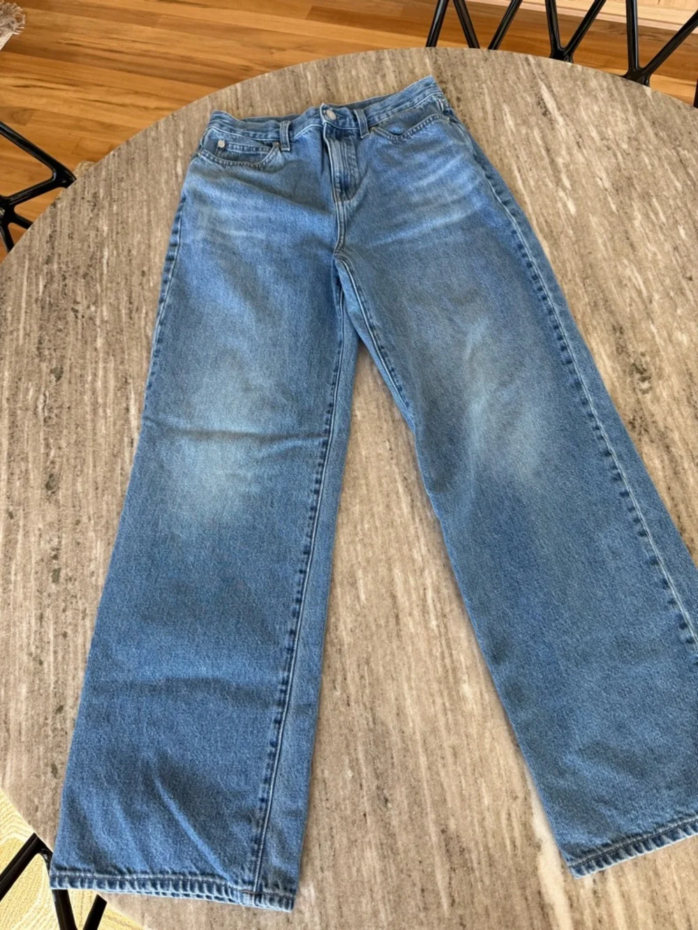 Uniqlo wide leg Blue Denim Jeans (Japan sizing) - Picture 7 of 10